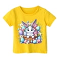 thumbnail image 4 of XDZJLR T-Shirts Filles Enfants Graphiques de Pâques Coupe Ample Décontractée Manches Courtes Col Rond pour Garçons 1-2 Ans, 4 of 4