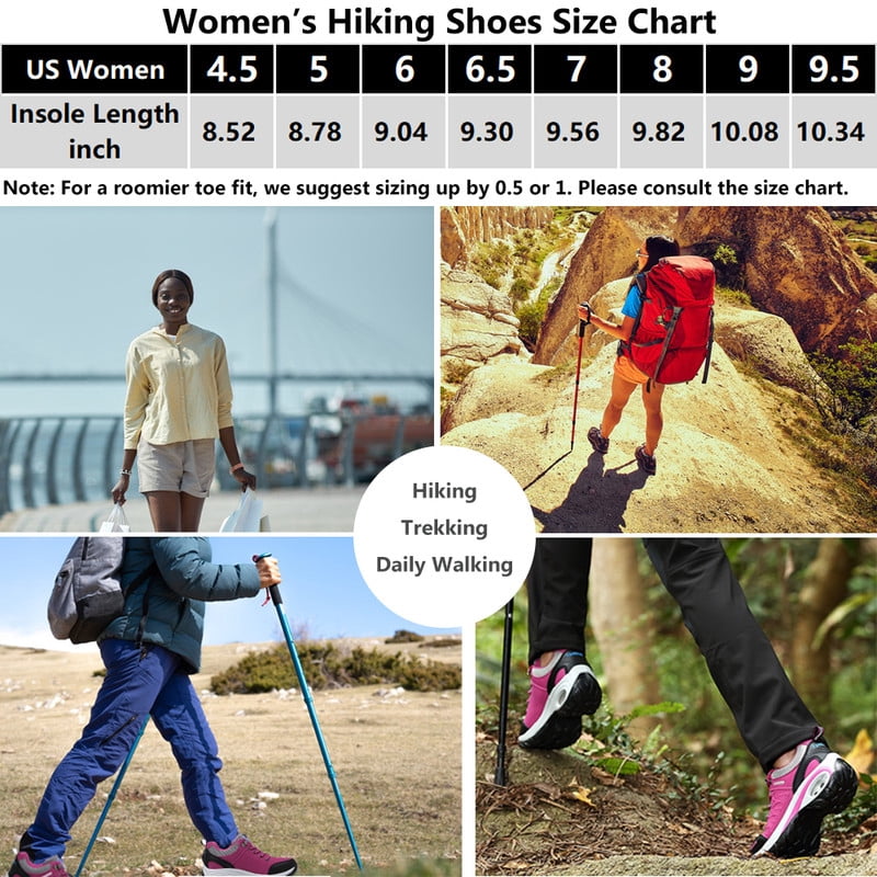 Stepedia Hiking Shoes Women Outdoor Lightweight Air Cushion Boots for Trekking Camping Walking Running, Purple