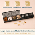 thumbnail image 6 of ComfiTime Pill Organizer – 28-Day Large Monthly Pill Case, Once-a-Day (Daily), Includes 4 Weekly Travel Pill Boxes/Containers, Pill Dispenser/Reminder for Medication, Supplements and Vitamins, Black, 6 of 12