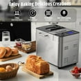 thumbnail image 6 of Razorri Bread Maker Machine, 2LB 18-in-1 Programmable Stainless Steel Homemade Bread Machine with Gluten-Free, Auto Nut Dispenser, 15H Delayed-start, 1H Keep Warm, 3 Crust Colors and 3 Loaf Sizes, 6 of 7
