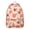 Pink, variant on Peach Fruit Print School Backpack, Sweet Juicy Pink Peach Pattern Daypack with Kawaii Cartoon Style and Vibrant Tropical Aesthetic Design