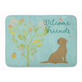 thumbnail image 1 of Carolines Treasures BB7597RUG Welcome Friends Chocolate Labrador Retriever Machine Washable Memory Foam Mat, 1 of 4