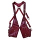 thumbnail image 1 of Billetera de cuero con correa antirrobo estilo medieval steampunk retro, bandolera roja, 1 of 4
