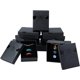 thumbnail image 1 of Cajas de regalo para joyería, 10 unidades, rectangulares de cartón de 8,2 x 6,1 cm, color gris, pequeñas cajas de cartón kraft para joyería, cajas de presentación con esponja., 1 of 6