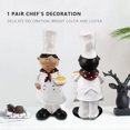 thumbnail image 3 of 1 par de decoración de chef para niño y niña Decoración Artesanía de resina Vitrina para vinos Ventana Restaurante Restaurante Panadería Decoración, 3 of 5