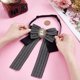 thumbnail image 4 of Corbata negra a rayas, corbata de uniforme, corbata ajustable, accesorios para mujer, ideal para disfraces escolares y cosplay., 4 of 5