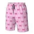 thumbnail image 4 of Balery Pink bows Traje de Baño Estilo Hawaiano para Hombre, Shorts de Secado Rápido con Bolsillos-Large, 4 of 6