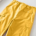 thumbnail image 5 of IROINNID Cargo Pants for Women Street Streamers Low Baggy Cargo Pants Personalized Multi-pocket Elastic Feet Dance Trousers,Yellow, 5 of 7