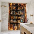 thumbnail image 5 of Fabric Shower Curtain Liner Polyester Reinforced Rustproof Halloween Design Water Resistant Machine Washable for Bathroom Tub Enclosure, 5 of 5