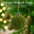 thumbnail image 7 of THE BRIVE 36PCS Flocked Velvet Christmas Ball Ornaments - Shatterproof Decor for Tree, Holiday & Home Decorations Green, 7 of 7