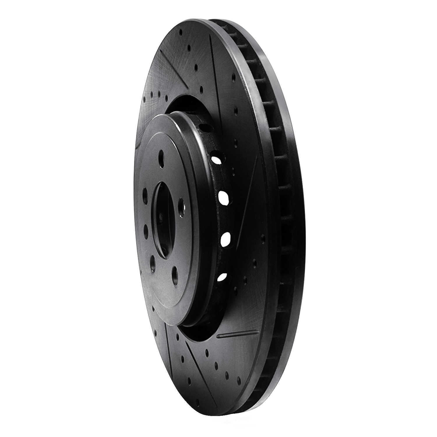 Dynamic Friction Company 633-40035R DFC Brake Rotor - Drilled And Slotted - Black