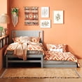 thumbnail image 2 of Zimtown Twin Platform Bed Frame with Pull Out Trundle, Extendable Daybed Frame with Headboard, No Box Spring Needed, Gray, 2 of 8