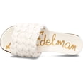 thumbnail image 5 of Sam Edelman Ainslie White Open Round Toe Braided Straps Flat Slide Sandals (White, 10.5), 5 of 6
