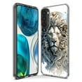thumbnail image 3 of MUNDAZE Motorola Moto G Fast Abstract Lion Sculpture Shockproof Clear Hybrid Protective Phone Case Cover, 3 of 5