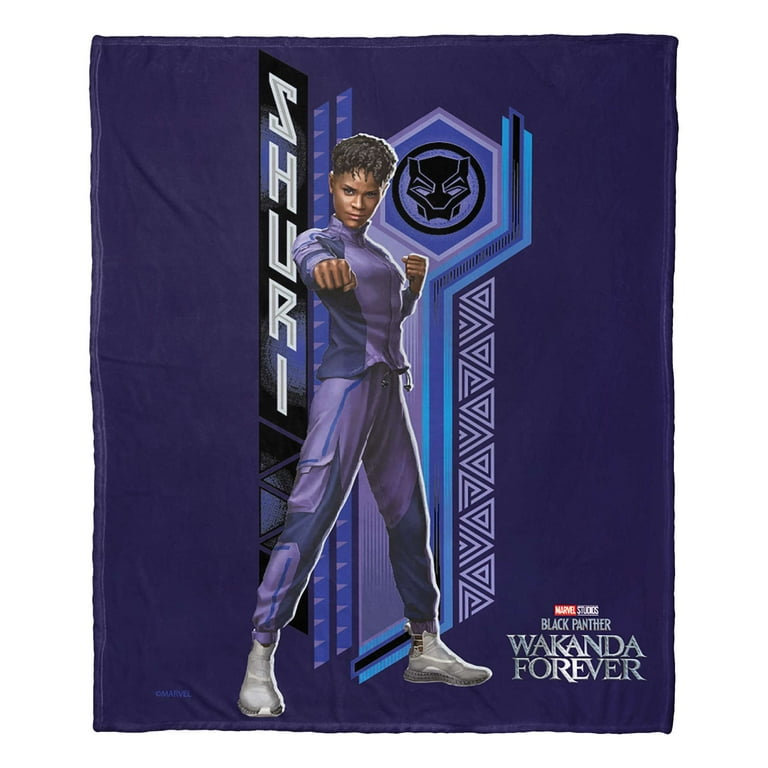 The Northwest 1MAR 23600 0128 OOF 50 x 60 in. Marvel Black Panther Shuri Silk Touch Throw Blanket Walmart