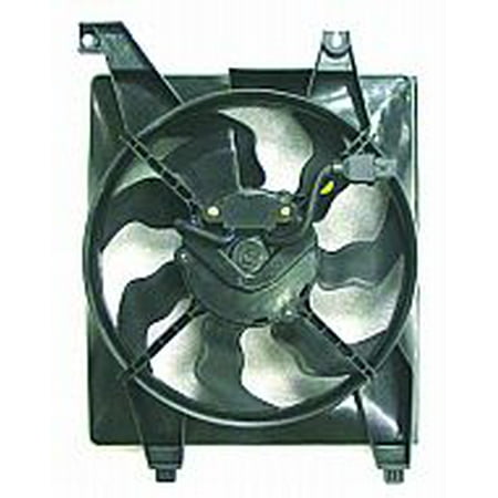 Go-Parts OE Replacement for 2006 - 2011 Hyundai Accent Condenser Cooling Fan Assembly 97730-1E000 HY3120100 Replacement For Hyundai Accent