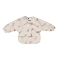 thumbnail image 4 of Waterproof Sleeved Bib Mess Proof Full Long Sleeve Soft PU for 6‑12 Months Toddler Baby Fruit Printing S Grey Pear, 4 of 4