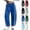 Black, variant on Womens Pants Solid Lace Barrel Leg Sweatpants High Waist Drawstring Casual Joggers Loose Wide Leg Loungewear Pants with Pockets Sweatpants for Women