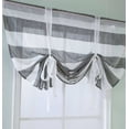thumbnail image 3 of Miangastore Striped Sheer Curtains Silver Drape Effect for Living Room 1Pack, 3 of 8