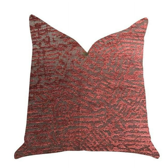Crushed Wine Luxury Throw Pillow in Dark Red, 22 x 22 in.