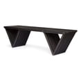 thumbnail image 2 of Riah Outdoor Bench, Angled Legs, Slatted 63 Inch Dark Gray Acacia Wood, 2 of 10