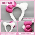 thumbnail image 3 of Kitty Ears Headband Bow White Cat Ear Hair Accessories Kitten Costume Birthday Party Christmas Gifts for Women, 3 of 5