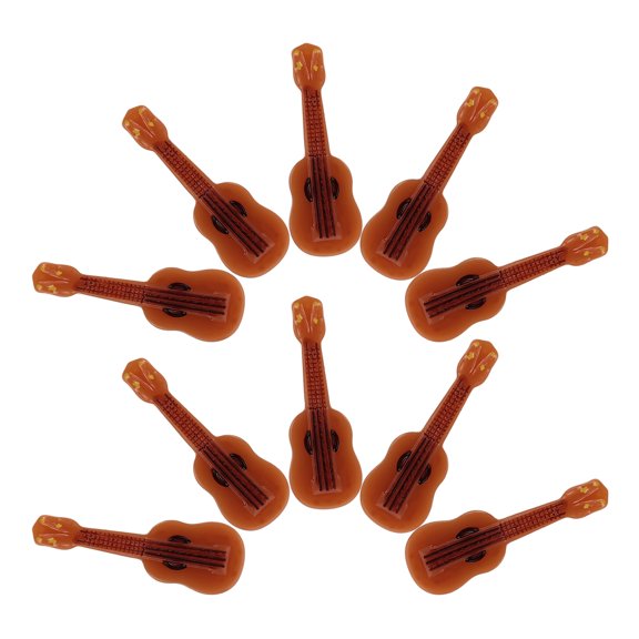 Raindrops 10Pack Miniature Guitar Model Vintage Design Resin Decorative Prop for Home Decor
