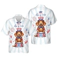 thumbnail image 3 of Happy 4th of July Patriotic Dachshund Marching Band Uniform Balloons Fireworks Hawaiian Shirt Breathable Summer Unisex Merch Wiener Dog Lover Gifts Idea - 13009, 3 of 6