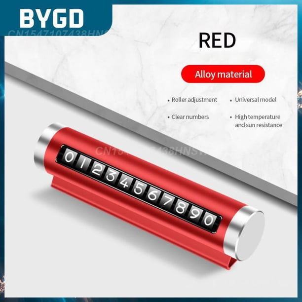 Metal Creative Car Temporary Parking Card Multifunctional Car Temporary Parking Number Plate Telephone Number Plate Roller04Russian Federation He Qiyong unisex