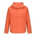 thumbnail image 4 of Women's Quilted Stand Collar Down Jacket, Oversized Long Sleeve Lightweight Winter Coat with Pockets, Thermal Insulated Puffer Jacket for Cold Weather Protection and Daily Warmth Orange XXL, 4 of 4