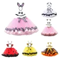 thumbnail image 2 of Conjunto de faldas de tul con tutú de animales para niños, faldas de ballet de tul con lazo para el pelo, faldas de disfraz para fiesta de cumpleaños de niños, disfraz de cebra para cosplay, 2 of 4
