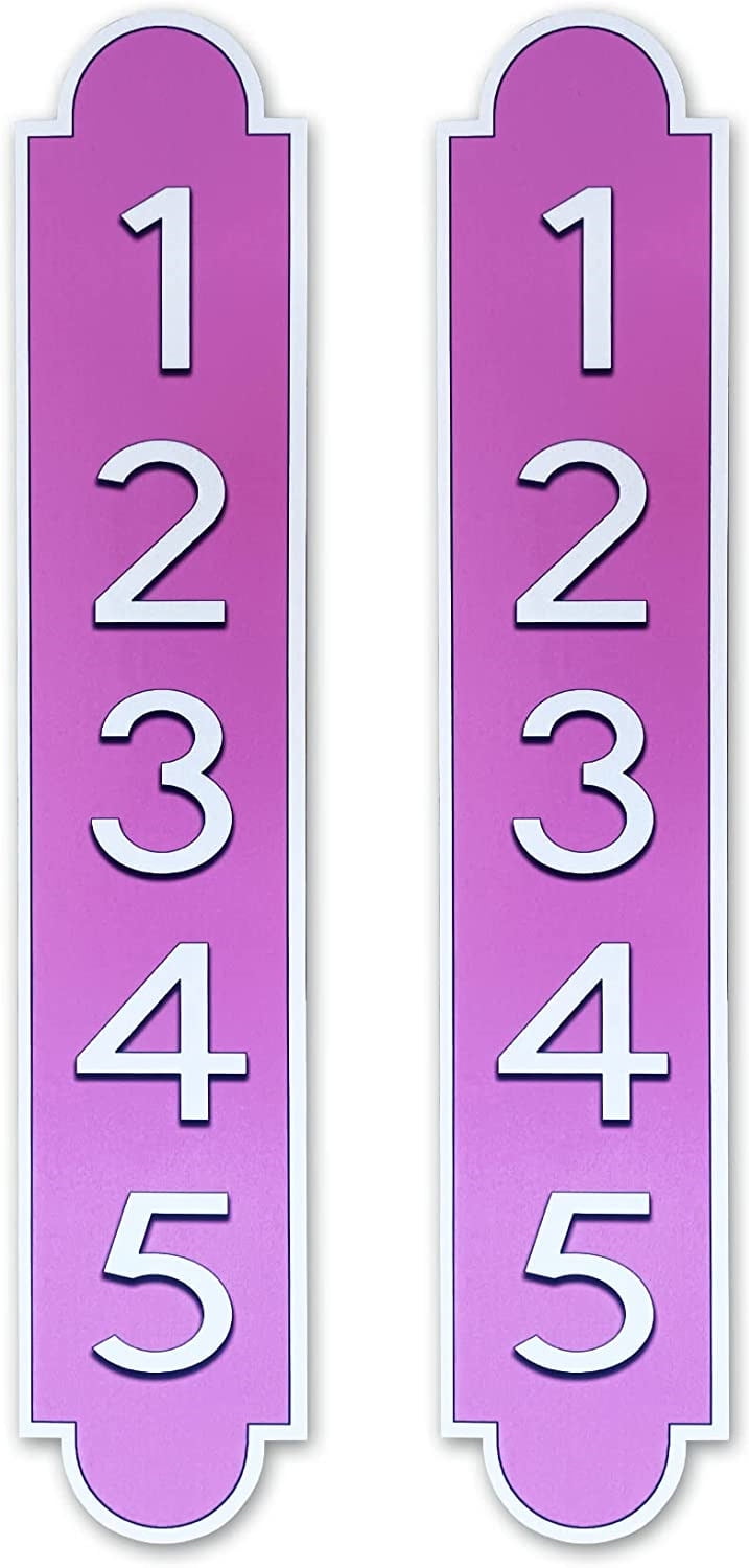 Customized Address Numbers Stickers 2 Pack, Highly Reflective Aluminum