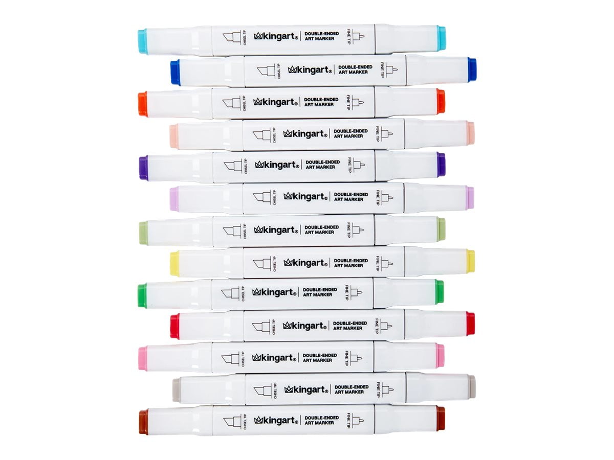 Swatch Template for Kingart Double-ended Art Marker 120 Count