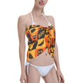 thumbnail image 4 of Bingfone Halloween Banner Symbols Women's Sarong Swimsuit Cover Ups Bathing Suit Coverups Chiffon Beach Wrap Skirts, 4 of 7