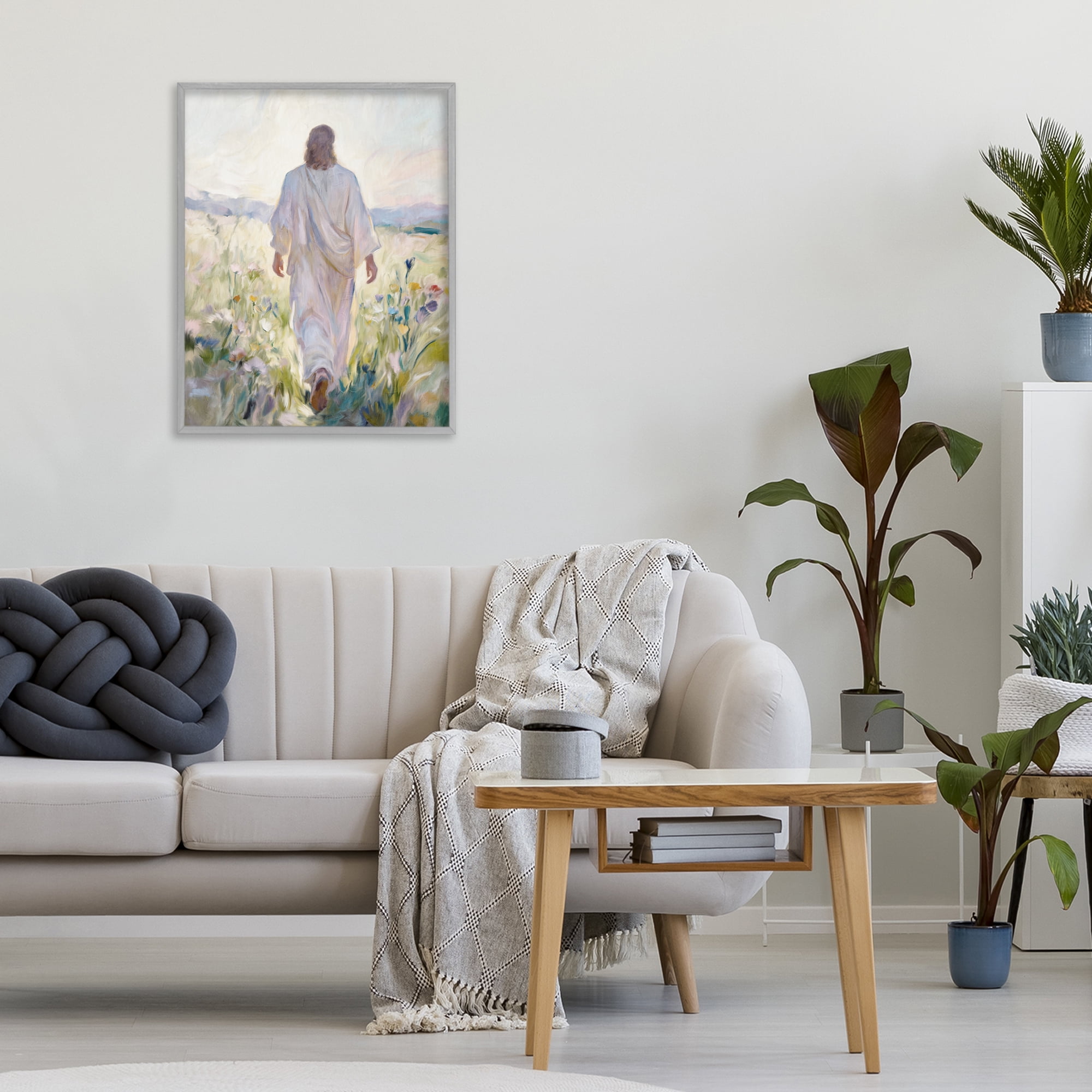Stupell Industries Wildflower Faithful Follower Gray Framed Giclee Art, design by Kim Allen