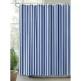 thumbnail image 2 of Shower Curtains for Bathroom-60"x72", Modern Minimalist Blue Stripe Art Waterproof Bath Curtain Grommet Shower Curtain Set with Hooks, Simple Color Line Texture Washable Bath Accessories, 2 of 6