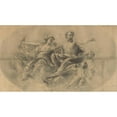 thumbnail image 3 of Karel Vitezslav Masek 14x10 Black Modern Framed Museum Art Print Titled - Zeus and Hera (1895), 3 of 5
