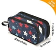 thumbnail image 4 of FORMRS Pencil Case with 3 Compartments Zipper Pouch, Elementary School Level and up, Red White Stars, 4 of 8