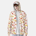 thumbnail image 4 of Goofa Cute Cartoon Mushrooms Printed Women's UPF 50+ Sun Protection Hoodie Jacket Lightweight Long Sleeve Sun Shirt for Women with Pocket Hiking Outdoor-Medium, 4 of 9