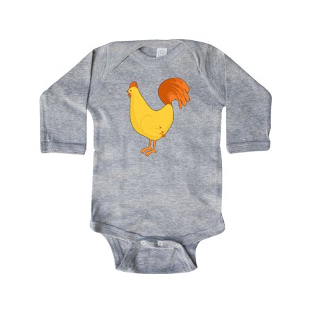 

Inktastic Cute Yellow Chicken Gift Baby Boy or Baby Girl Long Sleeve Bodysuit