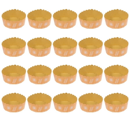 

90PCS 6 Inches Large Kraft Paper Muffin Cups Sunflower Pattern Cupcake Paper Liners Cake Baking Molds
