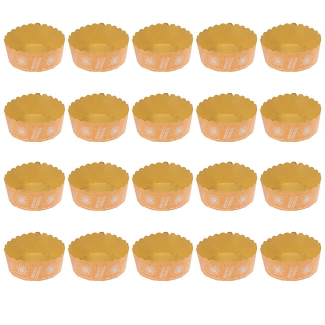 KAKOWELY 90PCS 6 Inches Large Kraft Paper Muffin Cups Sunflower Pattern Cupcake Paper Liners Cake Baking Molds,5.51"X5.51"X2.28"