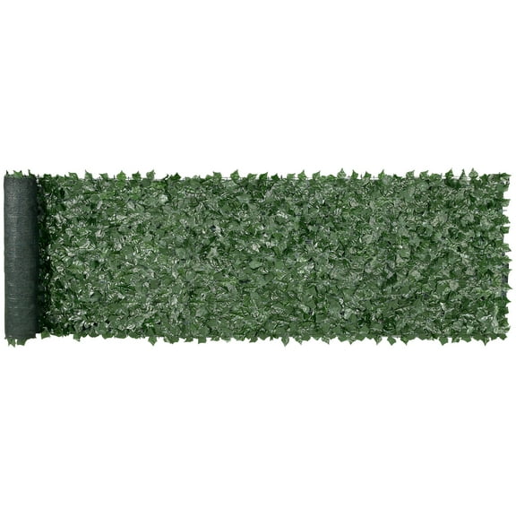 KFFKFF 39"x158" Artificial Faux Ivy Leaf Fence Screen with Mesh Cloth Backing
