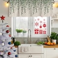 thumbnail image 5 of 2 Pack Green Eucalyptus Leaves Valances for Windows Bedroom Living Room Window Treatments, Summer Botanical Weeping Rustic Rod Pocket Valance Drapes Short Kitchen Curtains Over Sink 60"x18", 5 of 8