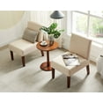 thumbnail image 6 of Accent Chair Set of 2 with Wood Table,Corner Side Chair,Decorative Sitting Chair Table Set,Beige, 6 of 12