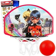 Zagtoon Miraculous Ladybug Toys Miraculous Ladybug Basketball Hoop for Toddlers Kids with Miraculous Ladybug Stickers and More (Miraculous Ladybug Playset)