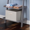 thumbnail image 4 of 5-Tier Leaning Ladder Book Shelf, Modern Storage Rack with Open Shelves, Solid Wood Legs Display Rack for Home Office, Living Room, Bedroom (Grey), 4 of 8