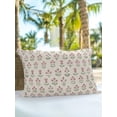 thumbnail image 6 of Outdoor Pillows Waterproof, Pink Flowers Bedding Throw Pillows with Insert for Couch Sofa Bed, Retro Country Botanical Blooms Floral Branch 12x20 Inch Pillowcases Decorative Patio Pillow Set of 1, 6 of 8