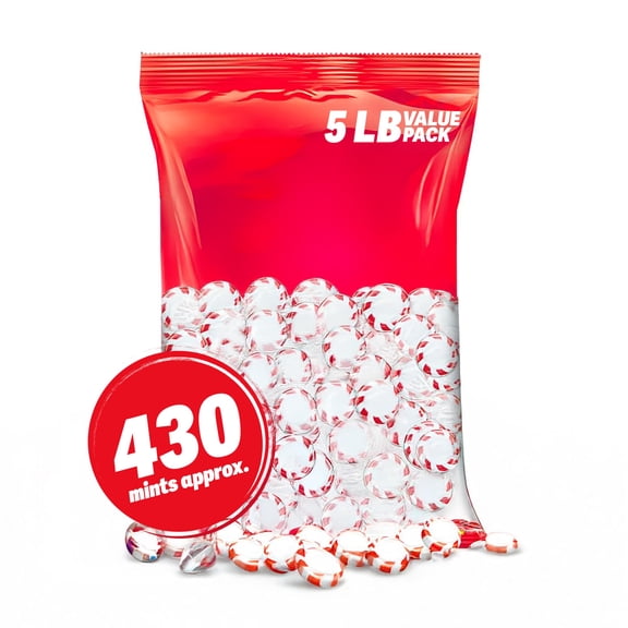 Starlight Mints, Individually Wrapped Refreshing Mints, Ideal Peppermint Candies for Sharing, Candy Dishes and Holidays (5 Lbs) 26900012