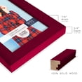 thumbnail image 3 of Grooved 3.5 in. x 5 in. Red Picture Frame (Set of 2), 3 of 8